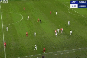 海星直播-韦世豪摆渡助攻，古尔芬克尔射穿颜骏凌近角，蓉城1-0领先海港！